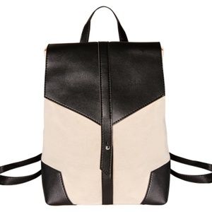NEW Deux Lux Demi Backpack Cream Black